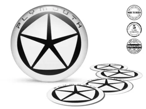 Plymouth Adesivo Silicone Logo Decalcomania Ruota Lusso X